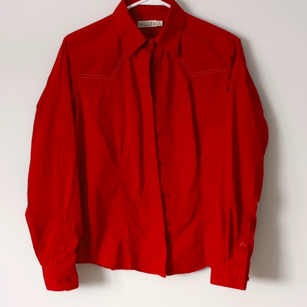 Rockies Red.Cowboy shirt Medium